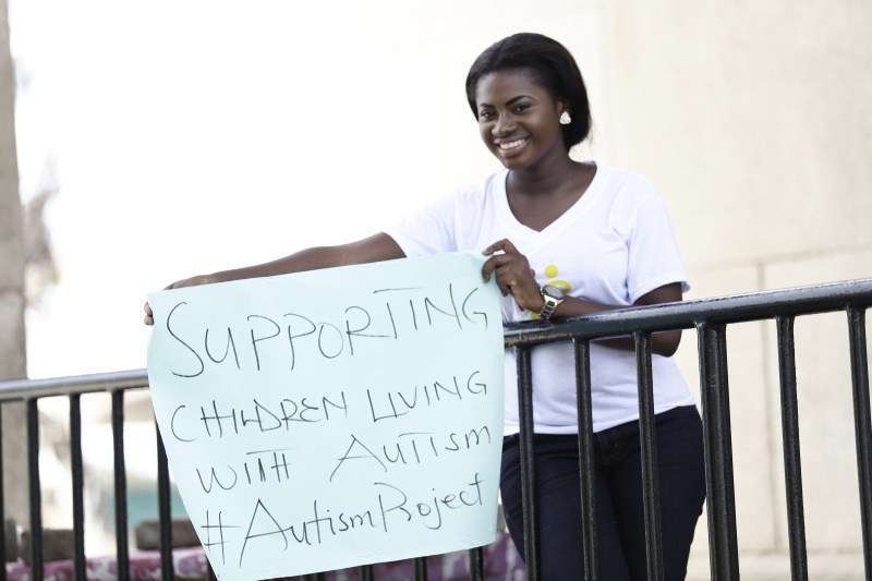 Martha Ankomah showing support for a cause