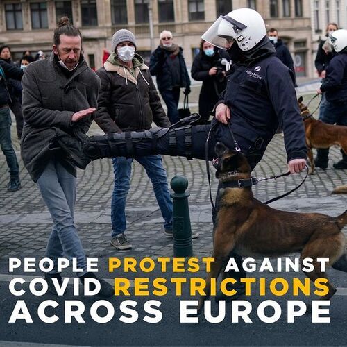 Demonstrations against lockdown measures continued in the past