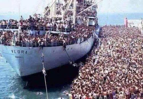 The European Refugies fleeing Europe during the first World War