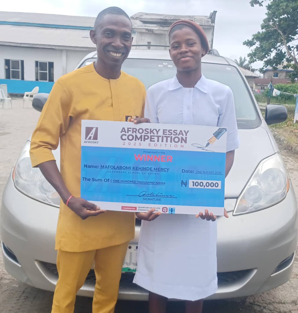 Thw Winner of Afrosky Essay writing Competition 2025